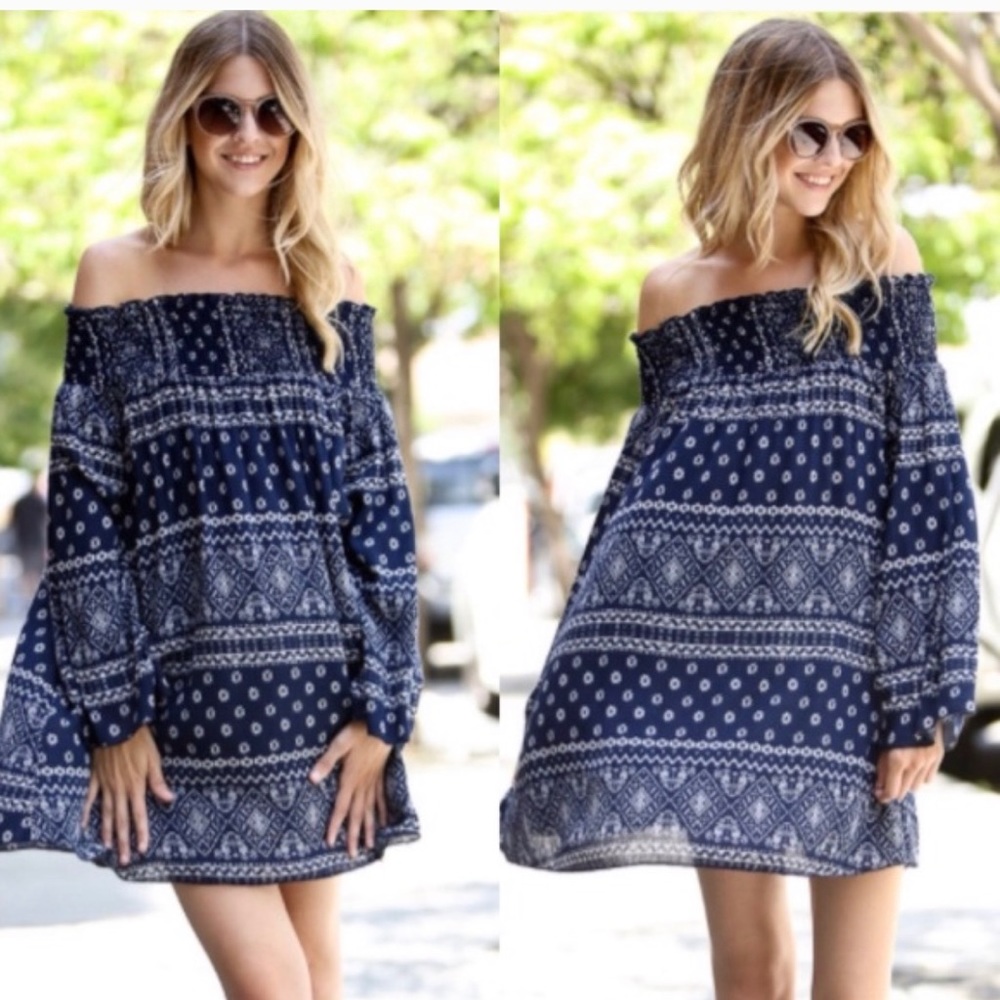 Boho off the shoulder dress
